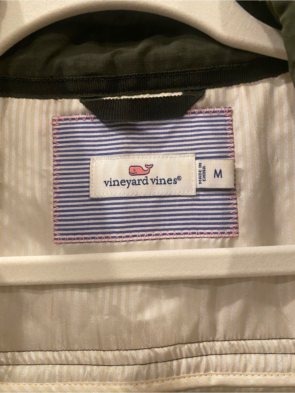 Vineyard Vines Olive Green and Brown Quilted Vest with Gold Accents - Picture 2 of 10